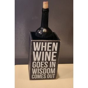 Primitives by Kathy Wine Lovers Gift Box Cottage Farmhouse Boho Rustic Cabin NWT